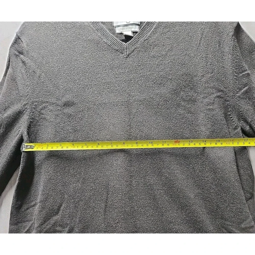 Banana Republic Brown Cotton Cashmere V-Neck Knit Elbow‎ Pad Sweater Men's Sz M